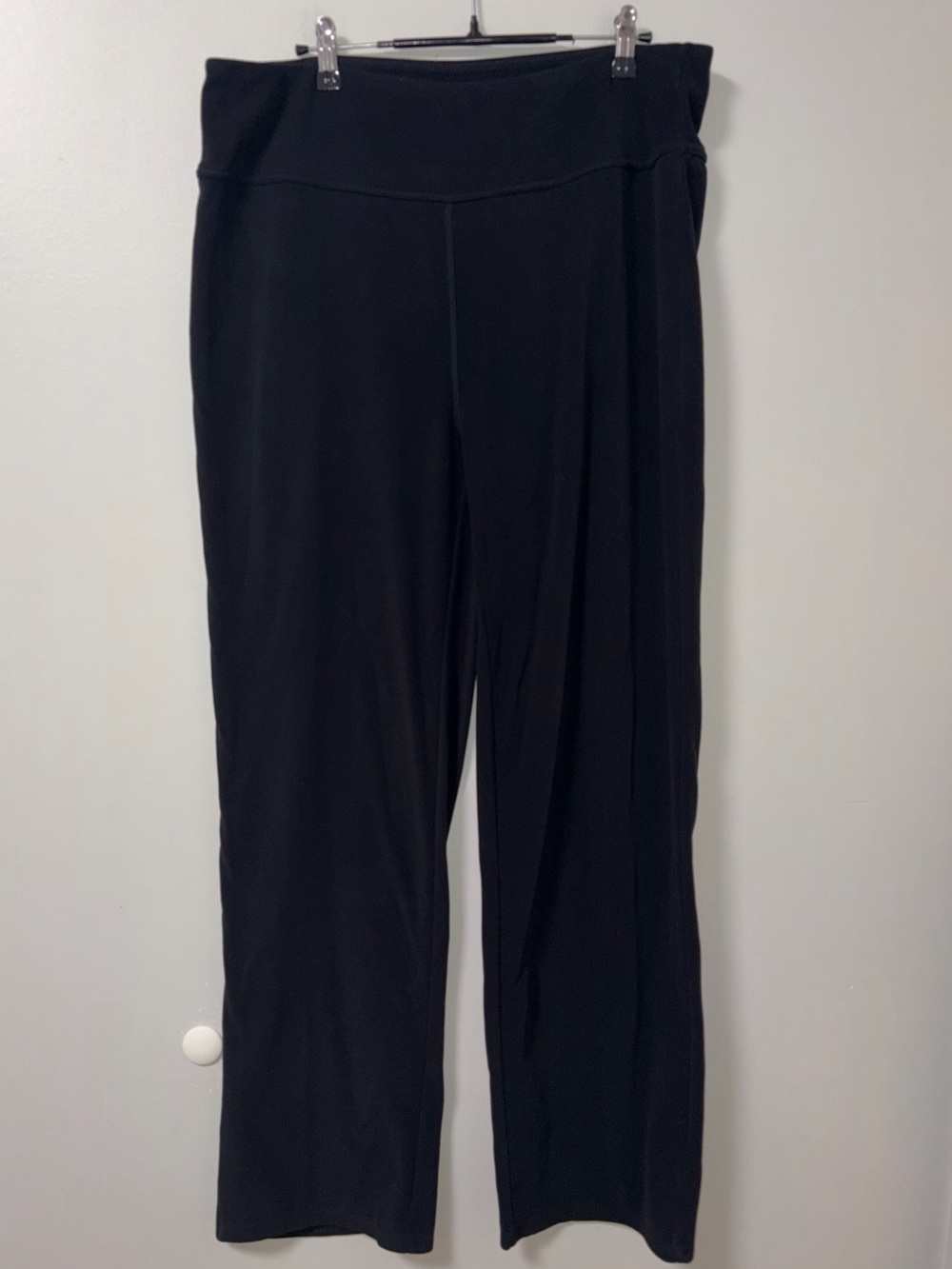 32 Degrees Heat Black Fleece Pull On Sweatpants Wide Leg XL Women’s